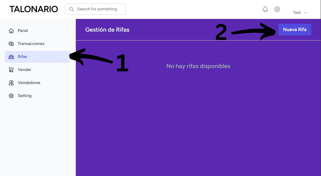 Paso 1: Crear Rifa